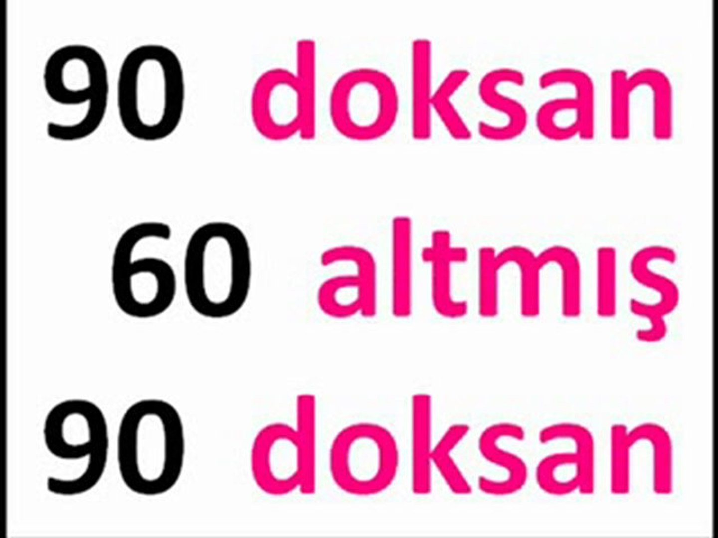 ⁣Turkish Number s- Turkish learn