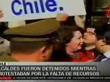 Detienen en Chile a alcaldes y parlamentarios en protesta