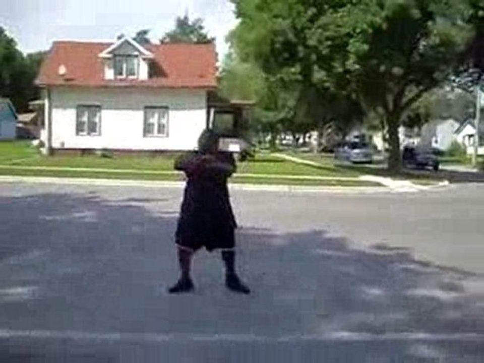 Dude Dougies In The Street   Gets Hit By Ice Cream Truck!