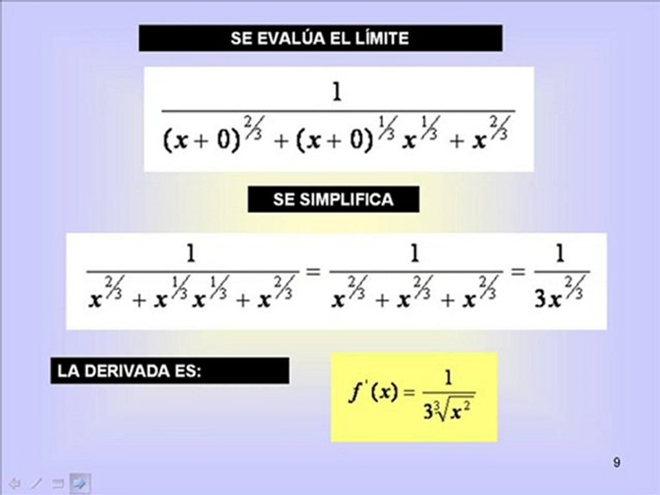 DERIVADA RAIZ CUBICA