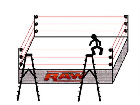 WWE RAW Ladder Match Randy Orton vs Rey Mysterio