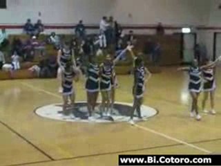 Cheerleader Goes Down