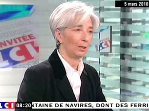 Christine LAGARDE invitée de Christophe Barbier sur LCI