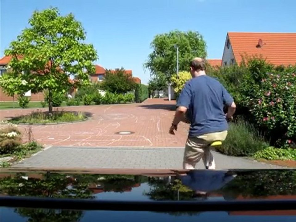 Die ersten Runden auf dem Einrad