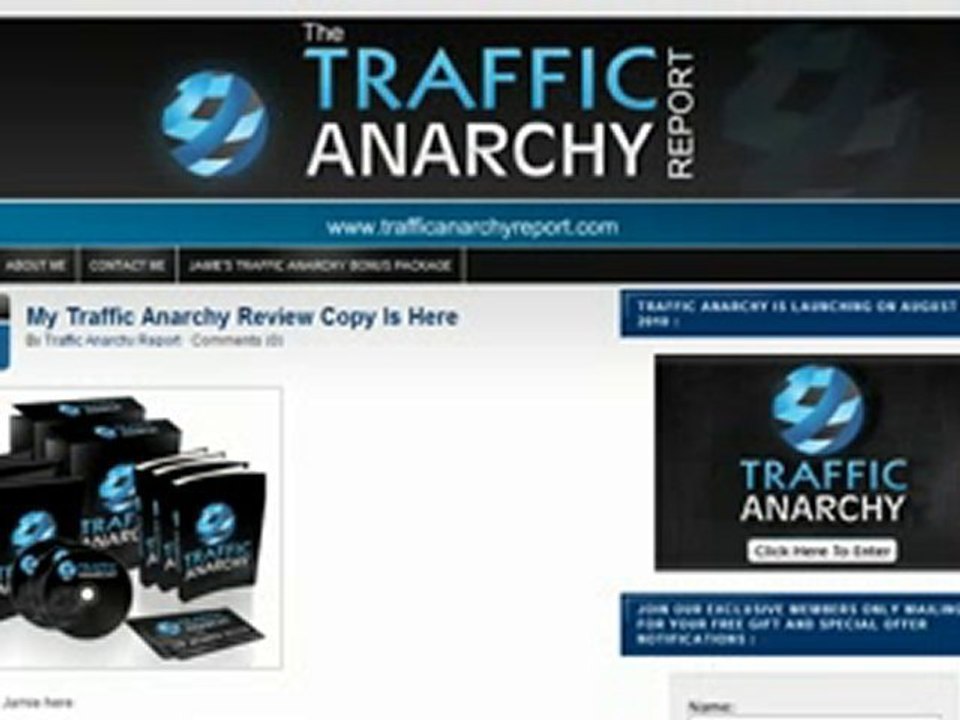 Traffic Anarchy - Launches August 23rd 2010