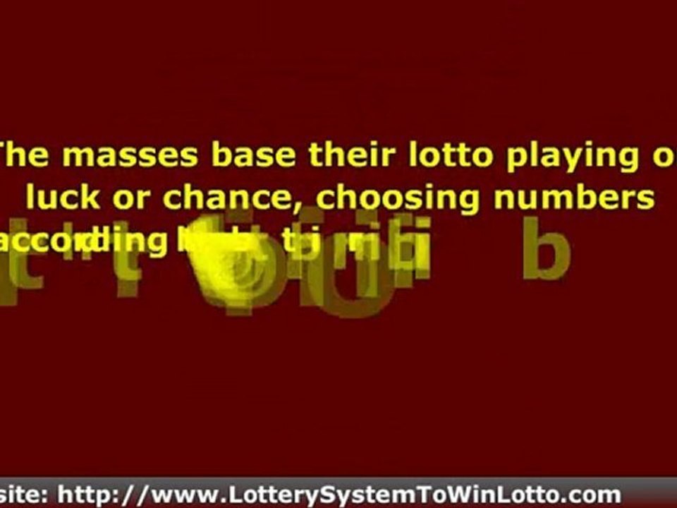 Lotto System - A Lotto System Can Help You Win