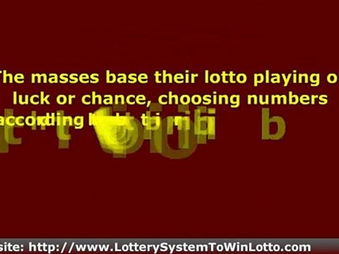 Lotto System - A Lotto System Can Help You Win