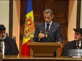 Allocution devant les autorités de la Principauté d'Andorre