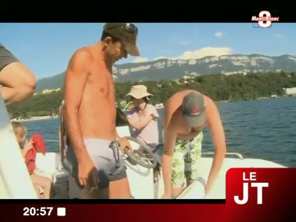 La brigade nautique d'Aix-les-Bains en action sur le lac