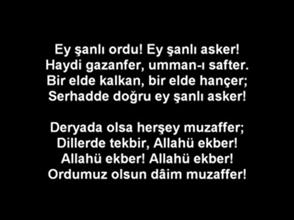 ESKİ ORDU MARŞI