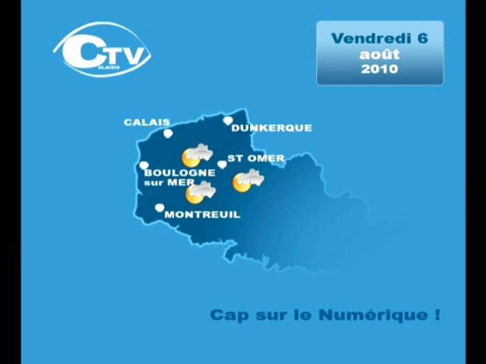 Calaisis TV : Météo du samedi 7 août 2010