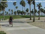 Free Beach Bicycling Stock Footage