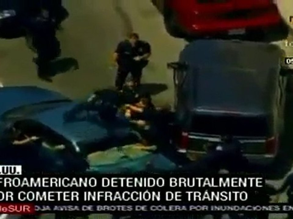 Detiene policía de LA a afroamericano de forma violenta