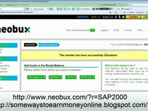 How to extend Referrals rental at Neobux (SAP2000)
