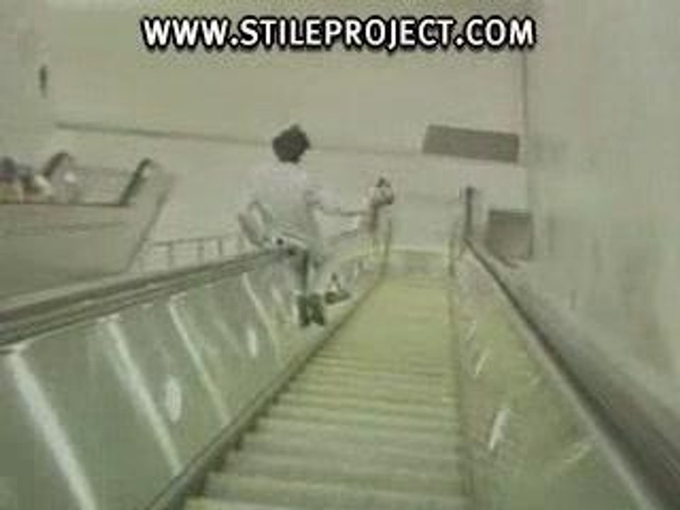 chute en escalator