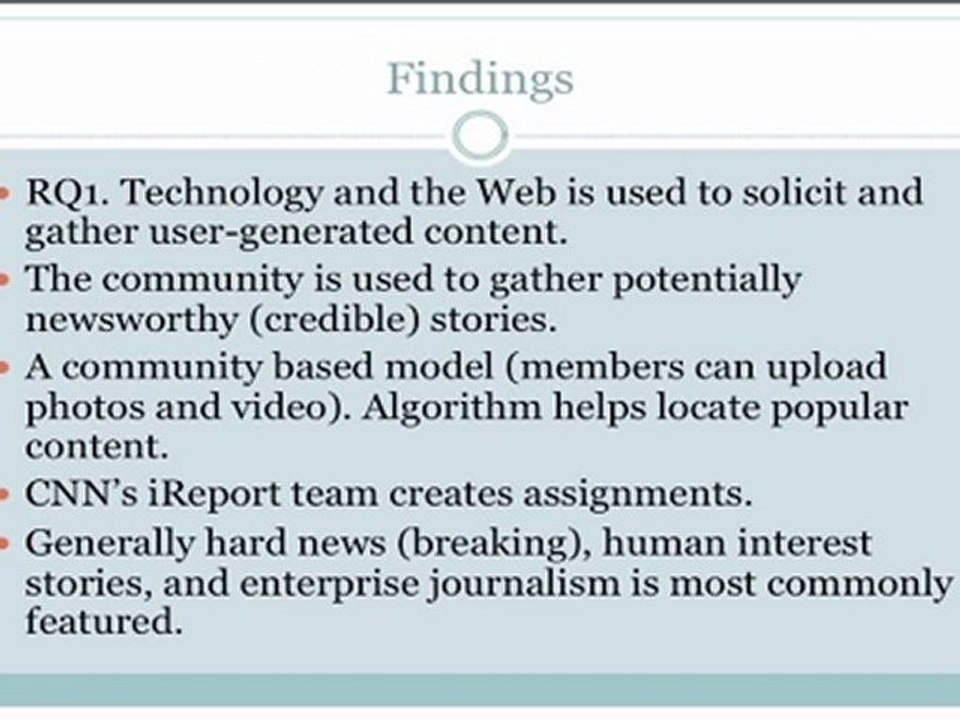 My CNN Citizen Journalism Research