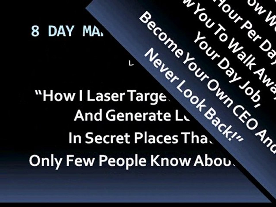 FREE 8 Day MARKETING BOOT CAMP | "Dale Werner" | "Netdivvy"