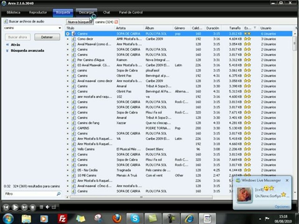 Instalar el P2P Ares