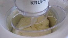 Ice cream maker in action