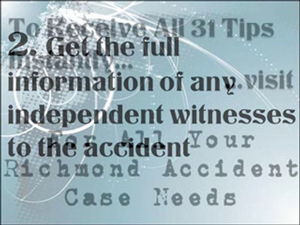 Tip 2 Settle Own Richmond Accident Case: Get Witness Info