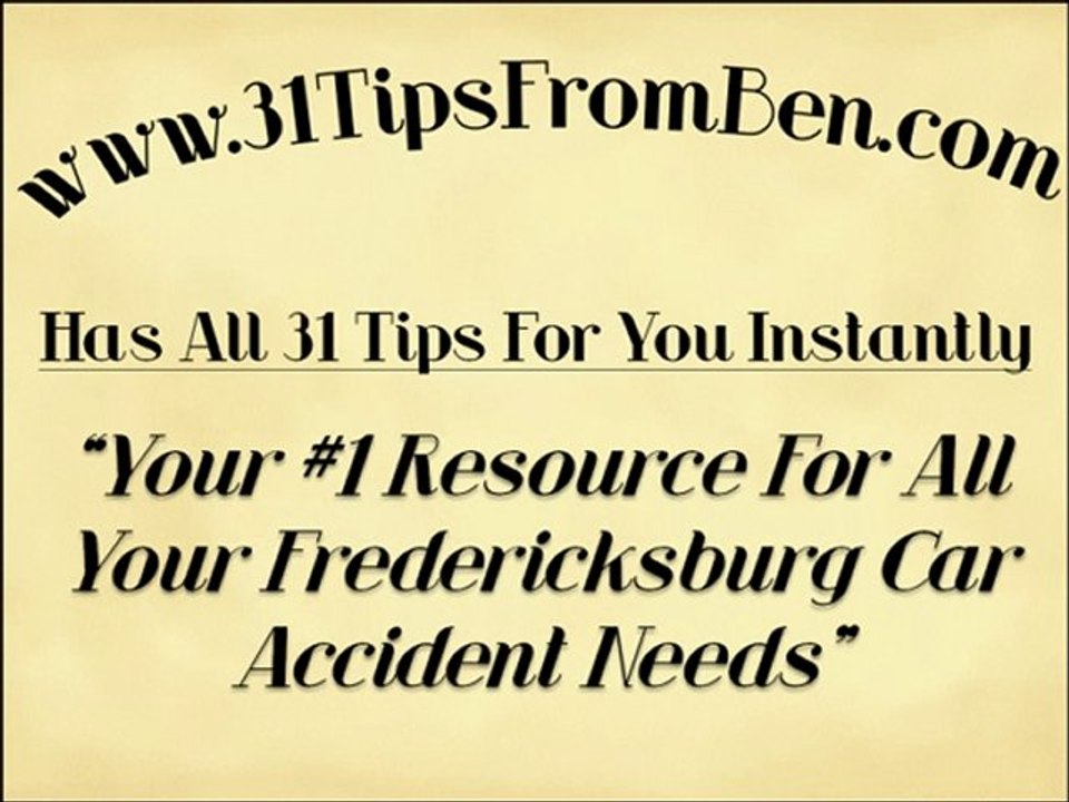 Tip 2: Settle Own Fredericksburg Accident Case Get Witnesse