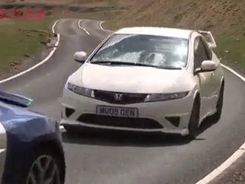 AutoCar - Audi R8 V10 vs. Honda Civic Type R Mugen