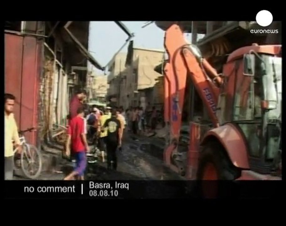 Bomb blast in Basra in Iraq - no comment