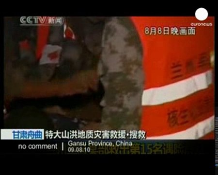 Rescue operation after massive mudslides in... - no comment
