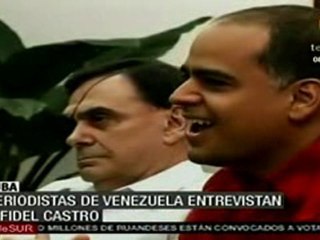 Periodistas venezolanos entrevistan a Fidel Castro