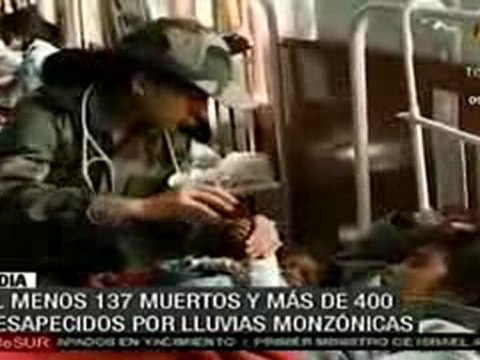 Lluvias monzónicas en India dejan más de 500 desaparecidos