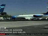 Mexicana de Aviación suspende vuelos