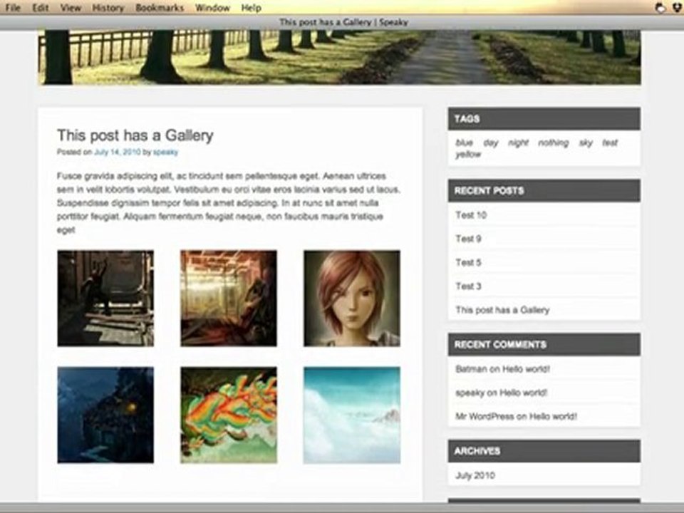 Speaky Twenty Ten Child Theme Preview