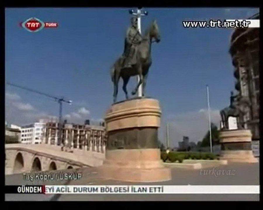 Makedonya Üsküp Taş köprü Vardar nehri TRT
