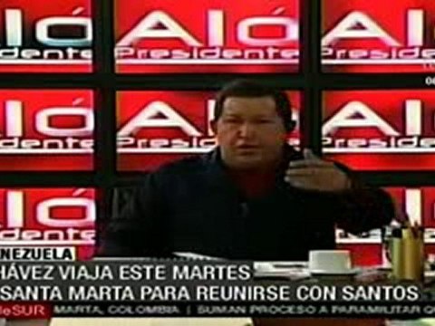 Chávez viajará a Santa Marta para reunirse con Santos