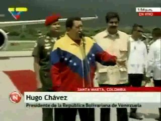 Chávez llega a Santa Marta