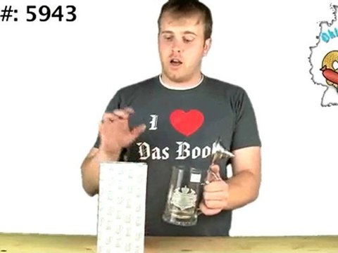 0.4 Liter Glass Beer Stein with Engravable Pewter Bavarian B