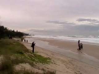 Barge ran aground Tugun Beach Gold Coast Australia