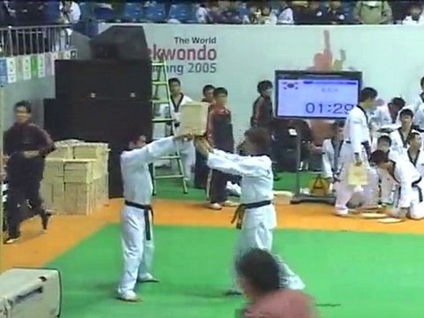 taekwondo compétition casse planches technique vétérans