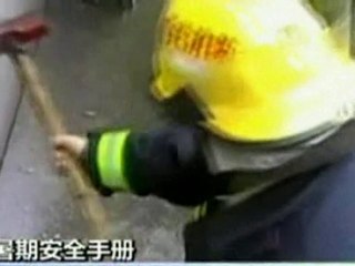 Rescue drama as boy gets trapped between walls