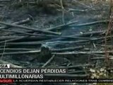 Incendios dejan pérdidas millonarias en Rusia