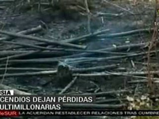 Incendios dejan pérdidas millonarias en Rusia