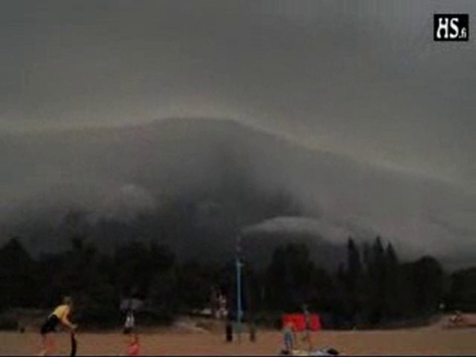 Massive Stormfront caused panic at the beach in Hietaniemi