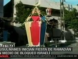 Palestinos inician fiesta del Ramadán