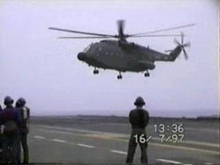 Apontage Super Frelon sur Clemenceau