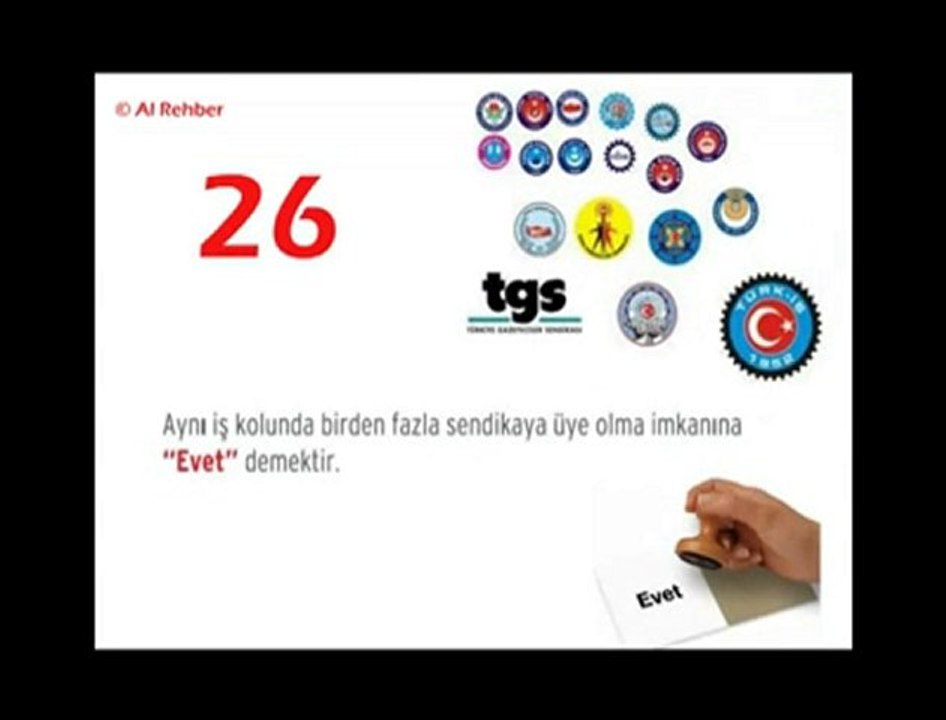 Anayasada EVET değişikliği için 40 neden