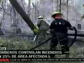 Controlan incendios en 25% de zona afectada de Rusia