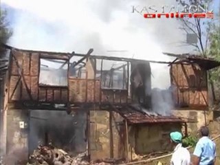 Alevler Bir Aileyi Evsiz Bıraktı