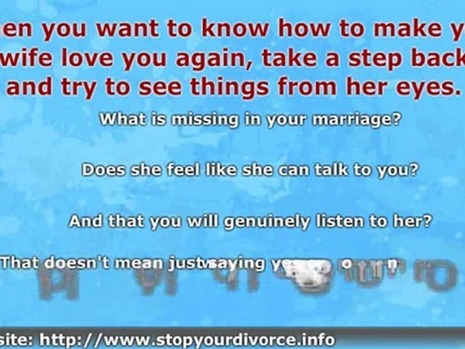 Discover How to Make Your Wife Love You Again - 3 Ways to Wi