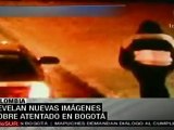Difunden nuevas imágenes del atentado en Bogotá