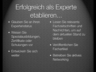 24 Ideen zur Stärkung Ihrer Experten-Reputation